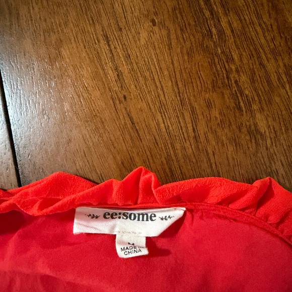 Eesome Red Ruffle Blouse - Picture 5 of 5